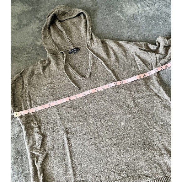 American Eagle Womens Hoodie Sweater Gray V-Neck Pullover Size S Lightly Worn - Picture 6 of 7